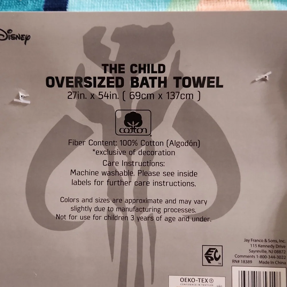 NWT Star Wars The Mandalorian Grogu Scenes Bath Towel